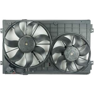 VW101 Replacement Dual Radiator & Condenser Cooling Fan Assembly for Volkswagen Jetta VW Rabbit Golf Beetle L5 2.5L (Jetta 2.5)