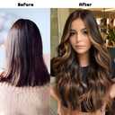 4 x 4Pcs Clip in Hair Extensions, 20 Inches Long Wavy Synthetic Brown Hair Extensions Clip in, for Women and Girls (Color: Dark Brown with Light Brown Highlights)