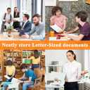 25Pcs White File Folders with Pockets and Business Card Holder,2 Pocket Folders for School,Home or Office,Durable Heavy Duty File Folders