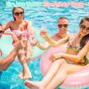 4 Pcs Inflatable Pool Floats for Kids Adults Pastel Inner Tubes Macaron Pool Rings Floaties for Birthday Beach Swimming Shower Bachelorette Party Decorations(Green,Pink,28'')