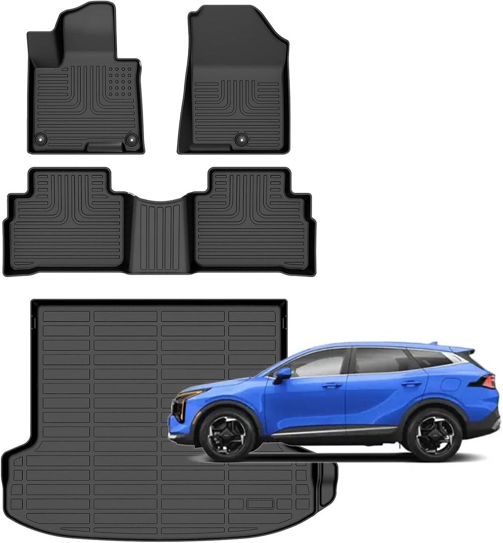 for Kia Sportage Floor Mats 2026 LX/EX/SX/SX-Prestige/X-Line/X-Pro Prestige,Car Mats for Kia Sportage All Weather Waterproof Floor Mats Cargo Liner Accessories
