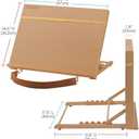 MEEDEN A3 Wooden Tabletop Easel for Painting, 5-Position Adjustable Drawing & Sketching Board with Shoulder Strap, Portable Beechwood Desktop Art Easel Stand for Adults, Artists, Beginners & Student (A318 1/2 L * 14 1/4W) Wood Color