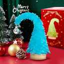 Crooked Sea Glass Christmas Tree with LED Lights - Handcrafted Whimsical Mini Blue Christmas Tree, Ideal for Christmas, New Year, Coastal Holiday Decor & Gifts, Versatile Home Decor (10in)