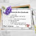 2 x Fibevon Graduation Wish & Advice Cards - 50PCs Graduate Party Supplies Advice Card for Class of 2025 Graduations Party, Graduation Favors Cardes for High School/College/Senior School (4x6 in, Black,White)