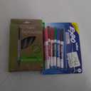 BIC Ecolutions Clic Stic Retractable Ballpoint Pens, Medium Point, Black Ink, 8/Pack (CSEM10-BLK), EXPO Low Odor Dry Erase Markers Fine Tip Assorted Colors 7 Count