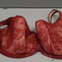 Rosme Women's Balconette Bra with Push Up Effect Plus Size Sexy Lace Demi Half Cup Bra Underwired Low Cut Mesh Bras Eliza (44DDD)