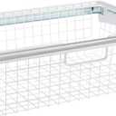 Rubbermaid Configurations Sliding Basket for Closet Drawer Organization, White, Sturdy Slide Out Basket for Home/Laundry/Bathroom/Mudroom/Pantry/Linen Closet, 17.5 X 7.25 X 23.5 Inches