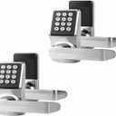 Keypad Door Lock with Handle, Digital Door Lock with Keypad Set,Keyless Entry Door Locks with Handle-IC Card and Anti-peep Password- Brushed Nickel-2PACKset