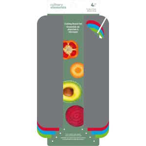 Jacent Plastic Cutting Board Set: 4 Count, Multicolored, Non-slip Mats for Meat and Vegetables, Non-Slip Cutting Mat, Chopping Board, Kitchen Prep Cutting Mat For Onions, Tomatoes, And More