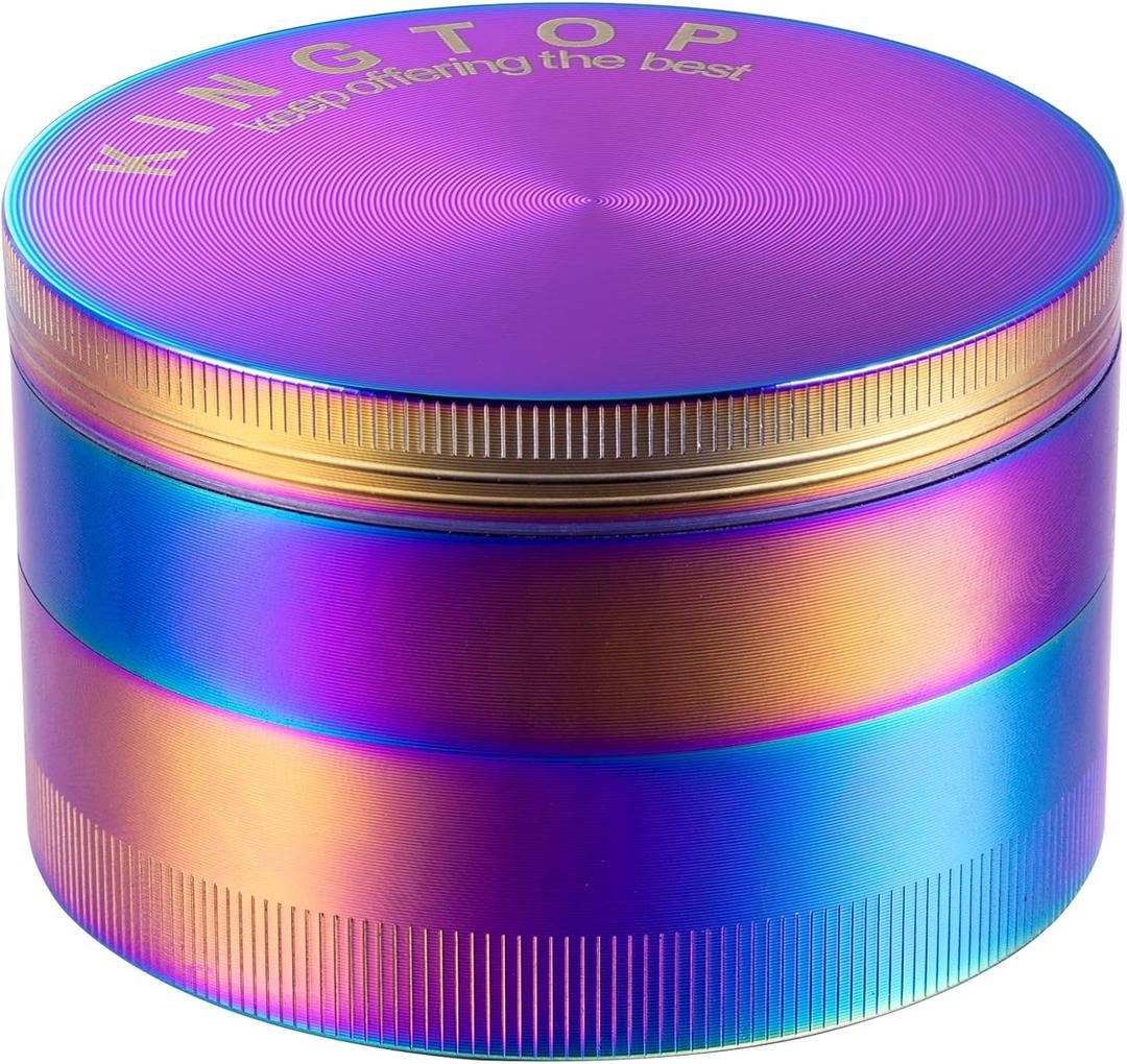 KINGTOP 3 Inch Large Grinder, Zinc Alloy Mills (Colorful)