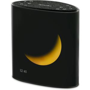 Homedics Sound Sleep Moon Dream Sound Machine and Alarm Clock, Enhance Sleep,18 Soothing Sounds, Lunar Display, Bluetooth Connectivity Speaker, and Adjustable Brightness