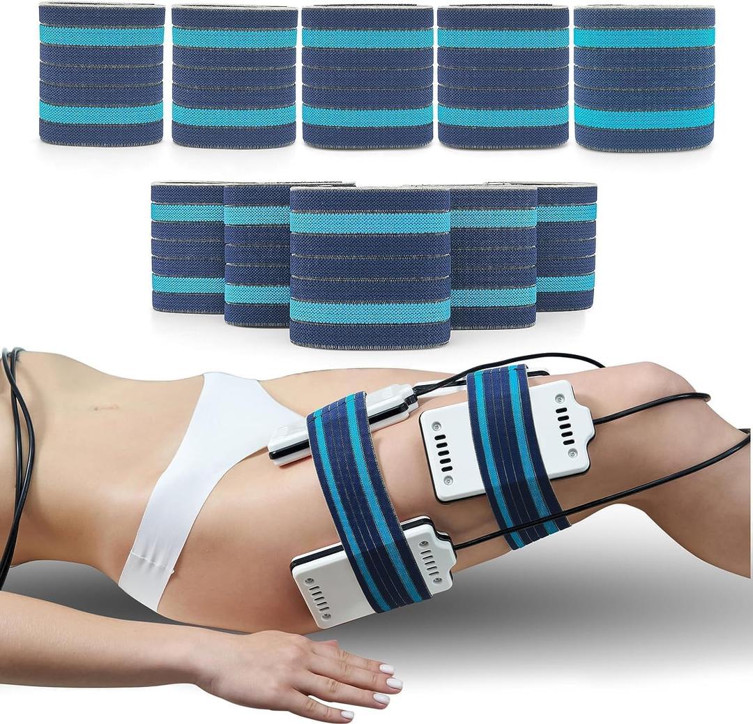 Elitzia Elastic Bandage Wrap Azure and Traditional Royal Blue Binding Strap for Beauty Machine Lipolaser Bands Spare Parts Use 3 Size 10 Pcs ETL06BD