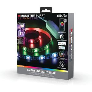 LED Strip Short Wi-Fi Multi-Color LED Light Strip Monster 6.5Ft, Smart App, Customizable Settings, Any Space, Voice-Control, Alexa, Google Assistant, Easy Installation