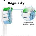 10pcs Replacement Toothbrush Heads for Philips Sonicare, End-Rounded Soft Bristles, Fits DiamondClean, 2 Series, ProtectiveClean, with Travel Caps