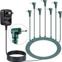 Dreyoo Christmas Ornaments Power Cord with 7 Plug, Compatible with Christmas Ornaments Interactive Ornaments, 5V 10.5W Power Cord Adapter Suitable for 2.5 mm Diameter Power Interface