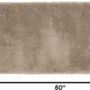 Garland Rug Finest Luxury Brown Taupe 22 in. x 60 in. Ultra Plush Washable Bath Rug -Soft, Fluffy, Non-Slip Design for Your Bathroom, Combining Comfort, Durability, and Elegance for Your Home, 1'10" x 5'