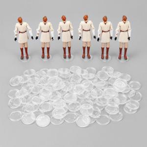 Action Figure Display Stand Base with Peg, 25mm Flexible Toy Support Stands Base Holder for Display, Compatible with 3.75 Inch Modern Star Was & 3.75 Inch Marvel Figure Models, 100PCS