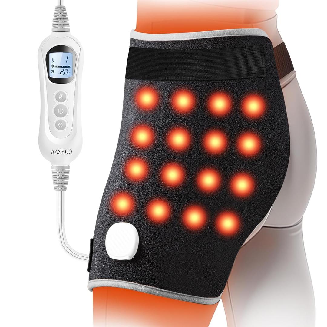 Graphene-Infused Hip Heating Pad for Sciatica Pain Relief - Heated Wrap for Lower Back, Buttocks, Thighs  Large Size Electric Heat Pad with Auto-Off (18.516)