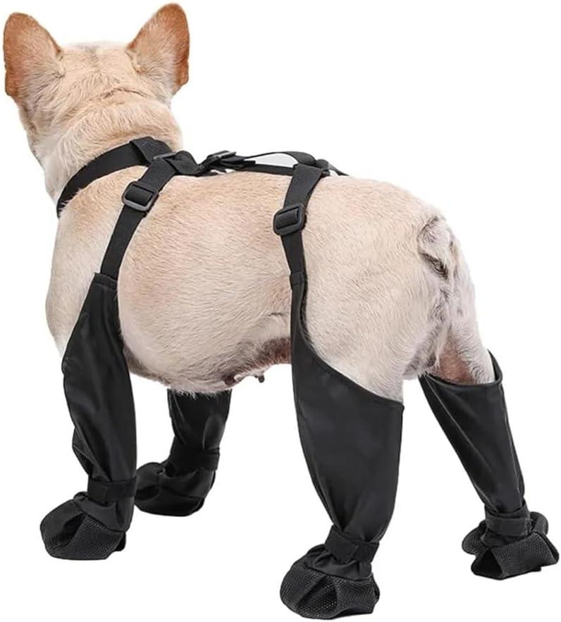 DogPaw Protectors Waterproof Dirtyproof DogPaw Protectors with Suspenders Non-Slip Dog Rain Booties for Winter Snow Outdoor L