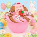 Butter Galaxy Slime Kit Easter Basket Stuffers - 8 Prefilled Easter Eggs with Butter Slime & Cute Slimes Add-ins, Soft & Non Stick Fluffy Slimes for Birthday Party Favors for Girls & Boys Egg Fillers