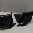 CAGLGLZ Women's Wide Calf Thigh High Heeled Boots Stiletto Cone Heel Boots Pointed Toe Pull On Black Boot Heels for Women Size 38