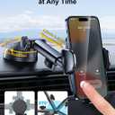 3-in-1 Phone Mount for Car [Most Stable and Flexible Suction Cup] Vent Dashboard Windshield Cell Phone Holder Car Fit for iPhone 15 14 13 12 Pro Max Samsung S23 S22 S21 All Phone, Gold