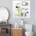 Sieral 30 Pcs Pegboard Organizer Accessories Kit Includes Peg Board Shelving Storage Basket Organizer Bins Hooks Loops Cup with Cup Holder for Garage Room Wall Attachments Tools(White, Silver)