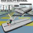 AKSPORT Gymnastics Air Mat Tumble Track Tumbling Mat Inflatable Floor Mats with Air Pump for Home Use/Tumble/Gym/Training/Cheerleading/Parkour/Beach/Park/Water
