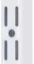 Rubbermaid Fast Track Adjustable Closet System Hardware, 25-Inch Upright, White, Pantry Storage/Organization for Clothes/Shoes/Food/Cleaning Supplies