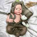 18 Inch Silicone Baby Dolls Girl Realistic Full Body Soft Solid Silicone Reborn Toddler Baby Doll That Look Real Babies