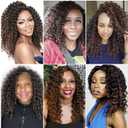 GoGo Curl Crochet hair 14inch Beach Curl Crochet hair Bohemian Crochet Braids Ombre Brown Deep Wave Braiding hair Extensions (14inch,7Packs,1B/30)