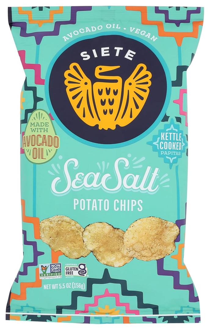 Siete Family Foods Sea Salt Potato Chips, 5.5 oz Bag (EXP 12/16/24)