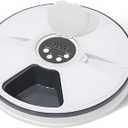 Automatic Cat Feeder for Dry Food,Supplement & Treats 6 Compartment Timed Cat Food Dispenser for Cats and Small DogsNo Ice Needed Automatic Dog Feeder(Black)