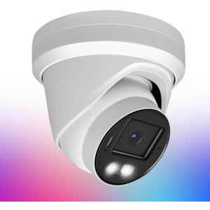 8MP 4K PoE IP Security Camera, H.265 Dome IP Camera with Smart Dual Light Colorvu, 5X Optical Zoom, Two Way Talk, SD Card Slot, 98ft Night Vision, 110Wide Angle, Human/Vehicle Detection
