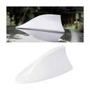 Shark Fin Antenna Cover for Car, Automotive Top Roof Aerials AM/FM Radio Signal Base, Vehicle Shark Fin Shape Cover with Adhesive Tape, Car Accessories Universal for Most Sedan, SUV, Van (White)