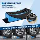 Kohree RV Leveling Blocks, Up to 35,000 lbs, Upgrade 2 Packs Sturdy RV Curved Levelers with 2 Blue Chocks, 2 Non-Slip Mats, 1 Carrying Bag, Camper Leveler for Travel Trailers, 4" Max Leveling Height, 1/2"- 4" Range Leveling Height