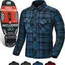 SHIMA Renegade 2 Motorbike Shirt for Men AirForce Back Protector Armour Riding Motorcycle Jacket Stretch Bikers Ventilated Lightweight Armoured Bike Textile Motorcycles (Mens, Blue, 5XL)