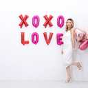 3 x 16 Inch XOXO LOVE Letters Pink Red Foil Balloons (XOXOLOVE) (XOXOLOVE)
