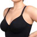 HSIA Bras for Women Minimizer Full Coverage Seamless Plus Size Longline Unlined Underwire Back Smoothing Bra, Black, 34G