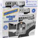 New York MTA New York City 3 Pc. Battery Operated Train Set with Track, 39" X 25", Silver