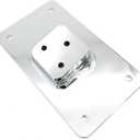 Harley Motorcycle License Plate Mount with 3 Holes - Premium Relocation Kit for Harley License Plate (Chrome)