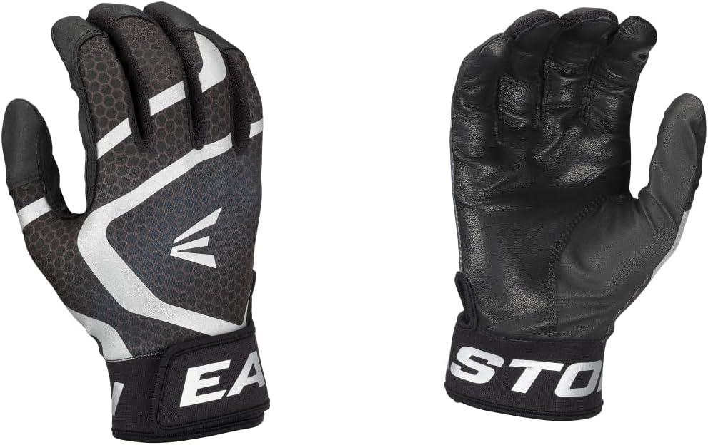 Easton | MAV GT Baseball Batting Gloves | Adult | Multiple Colors (Black/Black)