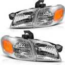 DWVO Headlights Assembly Compatible with 1997-2005 Chevy Venture 97-04 Oldsmobile Silhouette 97-98 Pontiac Trans Sport 99-05 Pontiac Montana Headlamp Replacement Pair (4 Pcs, Chrome)