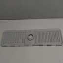 Faucet Mat for Kitchen Sink – Adjustable Silicone Stone Sink Splash Guard with Fast Drying Properties , Perfect for Bathroom, Laundry & Bar – Durable Kitchen Sink Accessories Gray