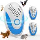 2025 Upgraded Ultrasonic Pest Repeller 2 Pack Set, Multi-Frequency Ultrasonic Repellent for Mice, Rats, Rodents, Roaches, Mosquito, Bugs, Ant, Spider, Insect Control, Electronic Plug-in Pest Deterrent