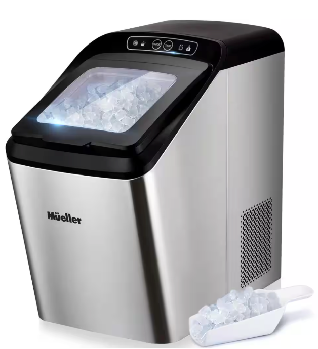 MUELLER
30 lb. UltraSonic Nugget Portable Countertop Ice Maker in Stainless Steel