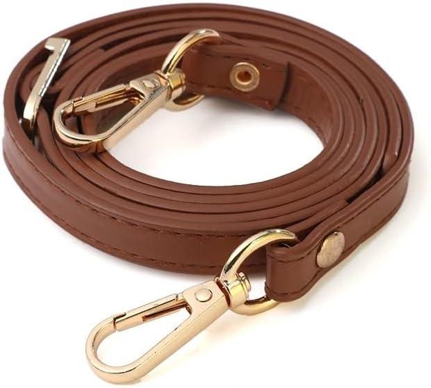 Shoulder Strap 120cm Long Adjustable PU Leather Bag Strap Women Shoulder Bag Strap Replacement Bag Strap for Crossbody Bags Accessories Hot Handbags Strap(Brown)