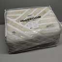 INGEROOM 8x10 Washable Area Rugs, Beige Geometric Area Rug for Living Room Bedroom, Modern Neutral Area Rug, Large Non-Slip Indoor Floor Carpet for High Traffic Areas, Kitchen, Dining Room