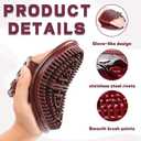 2pcs Massage Brush for Belly,Meridian Massage Brush,Meridian Brush for Belly,Full Body Relaxation Massager Brushs Tools, Full Body Spa Meridian Pressure Brushes with Essential Oils (Brown)
