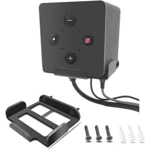 Metal Wall Mount for Fire TV Cube (3rd Gen) 2022 Released,Secure Metal Holder for fire TV Cube (1st Gen,2nd Gen),Sturdy Steel Stand with Soft Foam Hold fire TV Cube for Wall,Furniture,Ceiling (Black)